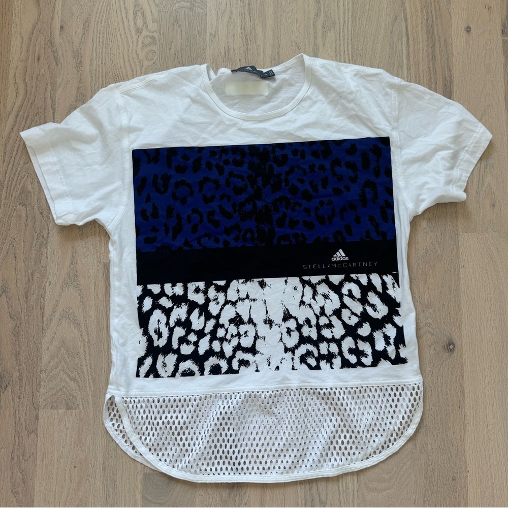 adidas by stella mccartney leopard print t shirt